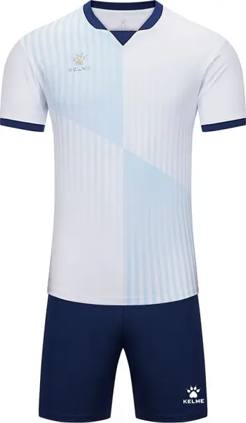 Комплект футбольної форми Kelme BRAGA II біло-блакитно-темно-синій 8551ZB11083.9100