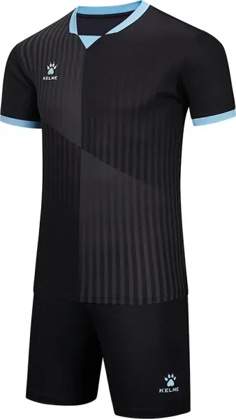 Комплект футбольної форми Kelme BRAGA II чорно-темно-сіро-блакитний 8551ZB11083.9000