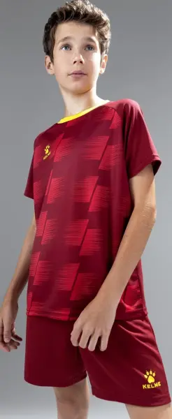 Комплект футбольної форми дитячий Kelme BRAGA бордово-жовтий 8351ZB3085.9603
