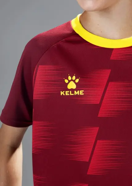 Комплект футбольної форми дитячий Kelme BRAGA бордово-жовтий 8351ZB3085.9603