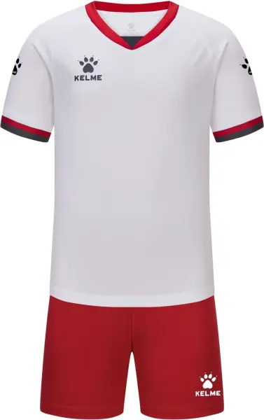Комплект футбольної форми дитячий Kelme біло-червоний 8551ZB31084.9100