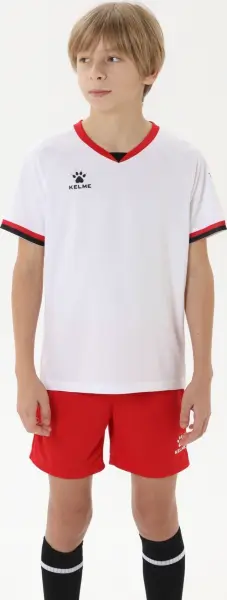 Комплект футбольної форми дитячий Kelme біло-червоний 8551ZB31084.9100