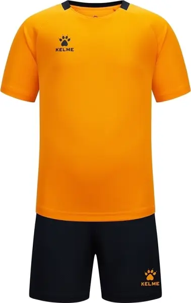 Комплект футбольної форми дитячий Kelme LUGO оранжево-чорний 8451ZB3245.9907