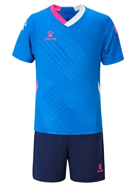Комплект футбольной формы детский Kelme NAVARRO сине-темно-сине-розовый 8251ZB3005.9481