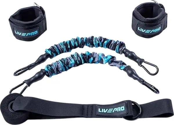 Еспандер LivePro MULTIFUNCTIONAL TRAINING блакитно-сіро-чорний LP8427