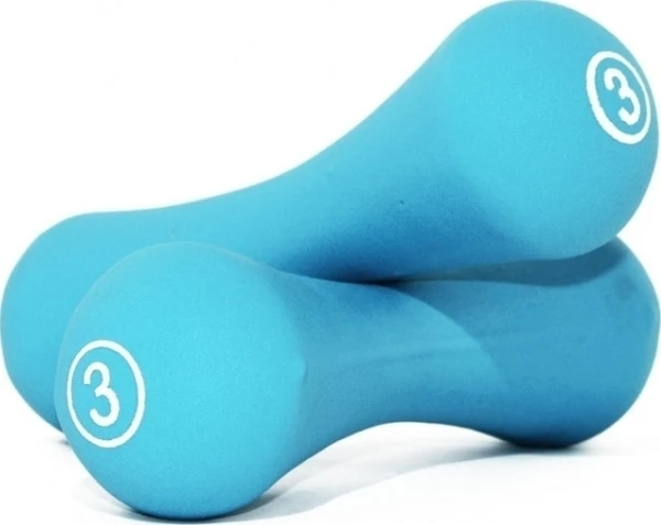 Гантелі LiveUp NEOPRENE DUMBBELL блакитні (2 х 3,0 кг) LS2002-B3