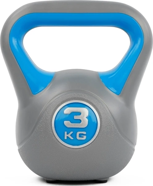 Гиря LiveUp PLASTIC KETTEL BELL блакитно-сіра (3,0 кг) LS2047-3