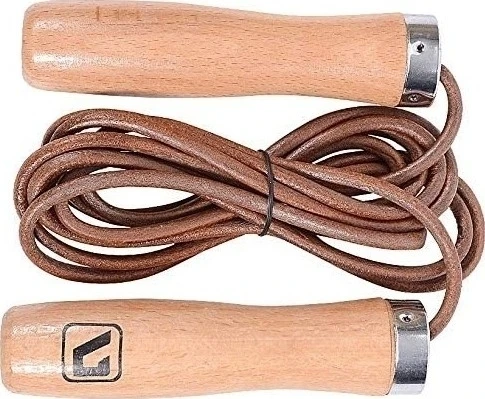 Скакалка LiveUp JUMPROPE LEATHER коричнева LS3121
