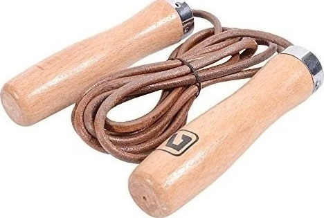 Скакалка LiveUp JUMPROPE LEATHER коричнева LS3121