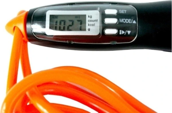 Скакалка з електронним лічильником LiveUp DIGITAL JUMP ROPE помаранчева LS3128