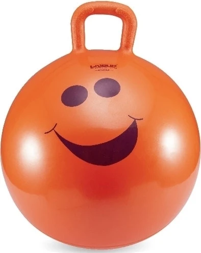 Фітбол з ручкою дитячий LiveUp HOPPING BALL помаранчевий LS3220