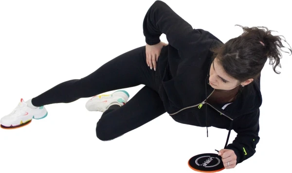 Глайдинг-диски LiveUp SLIDING DISC помаранчево-чорні LS3360
