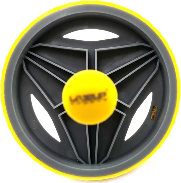 Ролик для преса LiveUp EXERCISE WHEEL жовто-сірий LS3371