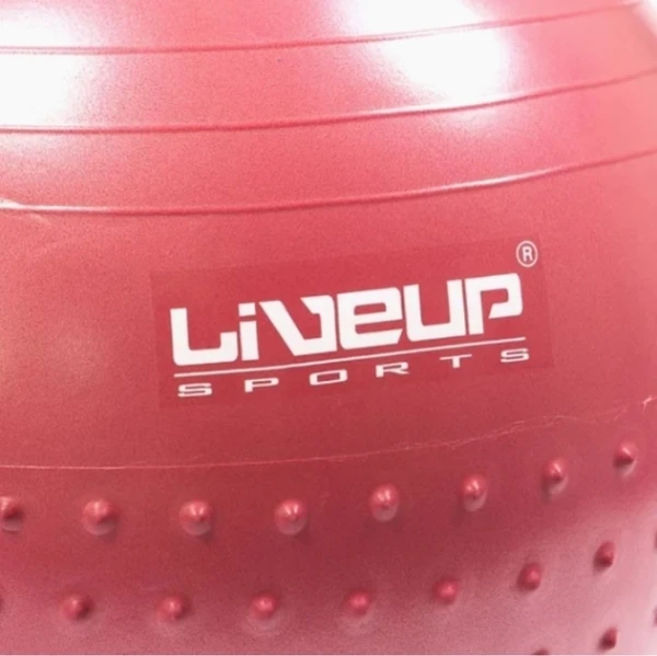 Фітбол масажний LiveUp HALF MASSAGE BALL червоний LS3569