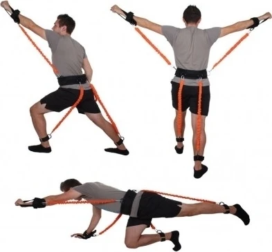 Набір еспандерів для тренувань LiveUp TRAINING KIT чорно-помаранчевий LS3664