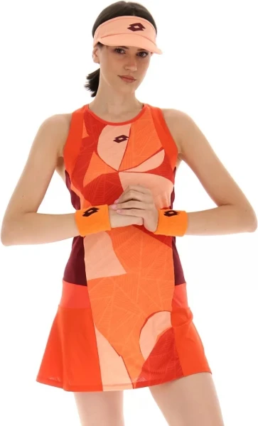 Тенісна сукня жіноча Lotto TECH WI - D3 DRESS оранжево-червона 218784/015