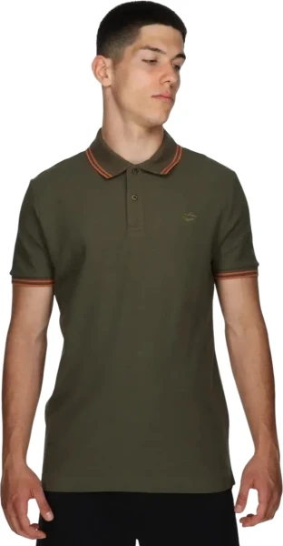 Теніска Lotto POLO CLASSICA I оливково-оранжева 219238/BXR