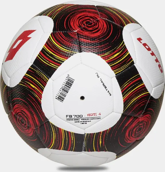 Футбольный мяч Lotto BALL FB 700 4 бело-красно-желто-черный Размер 4 223030/223029/1ZT