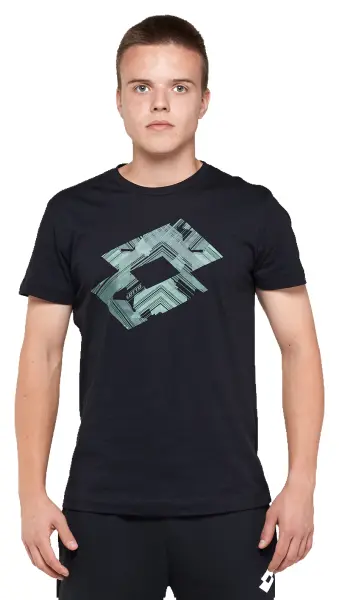 Футболка Lotto TEE LOSANGA CAMU черная 223636/1CL