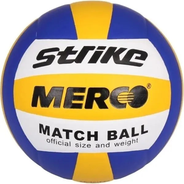 Волейбольний м'яч Merco STRIKE синьо-жовто-білий Розмір 5 ID36932