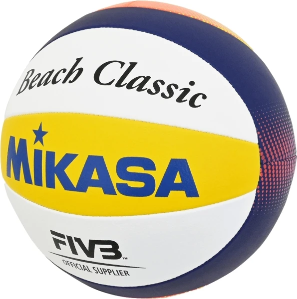 М'яч для пляжного волейболу Mikasa BEACH CLASSIC біло-жовто-темно-синьо-червоний Розмір 5 BV551C