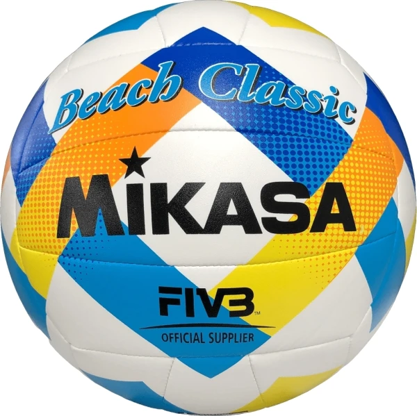 М'яч для пляжного волейболу Mikasa BEACH CLASSIC біло-синьо-жовтий Розмір 5 BV543C-VXA-Y