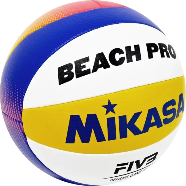 М'яч для пляжного волейболу Mikasa BEACH PRO біло-синьо-жовто-червоний Розмір 5 BV550C
