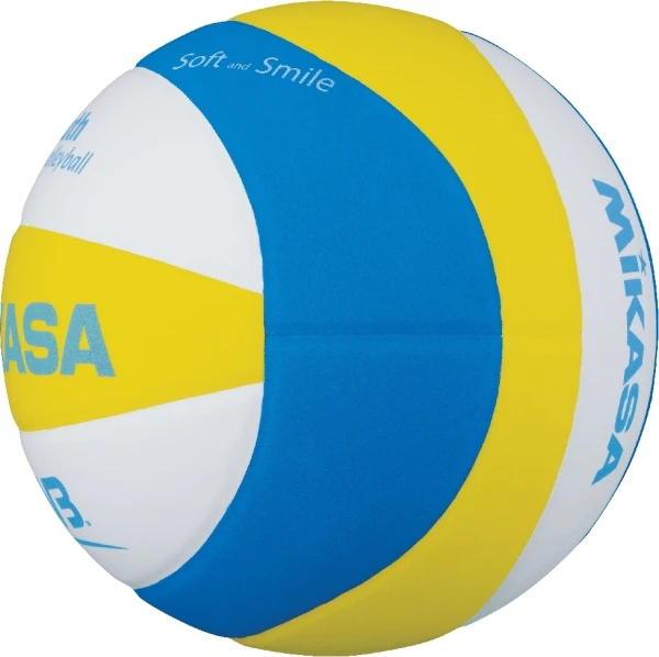 М'яч для пляжного волейболу Mikasa YOUTH BEACH VOLLEYBALL біло-жовто-блакитний Розмір 5 SBV