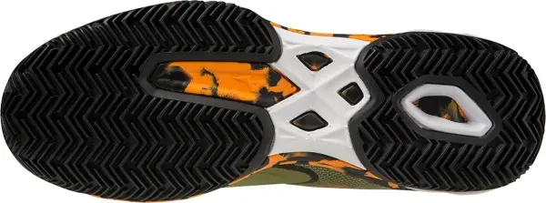 Кроссовки теннисные Mizuno WAVE EXCEED LIGHT 2 PADEL оливково-оранжево-черные 61GB2322-90