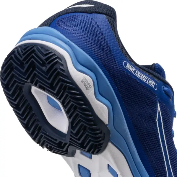 Кроссовки теннисные Mizuno WAVE EXCEED LIGHT CC темно-сине-белые 61GC2220-26