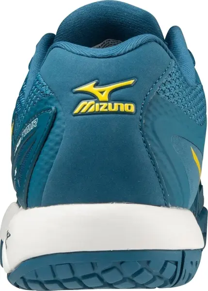 Кросівки тенісні Mizuno WAVE INTENSE TOUR 5 AC темно-бірюзово-жовто-оранжеві 61GA1900-30