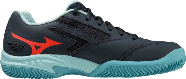 Кроссовки теннисные детские Mizuno EXCEED STAR JR CC черно-бирюзово-красные 61GC2255-12