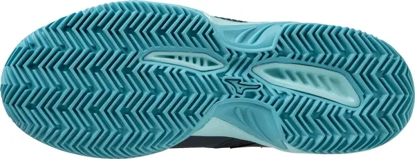 Кроссовки теннисные детские Mizuno EXCEED STAR JR CC черно-бирюзово-красные 61GC2255-12