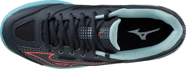 Кроссовки теннисные детские Mizuno EXCEED STAR JR CC черно-бирюзово-красные 61GC2255-12