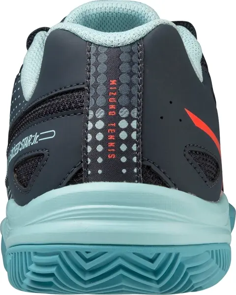 Кроссовки теннисные детские Mizuno EXCEED STAR JR CC черно-бирюзово-красные 61GC2255-12