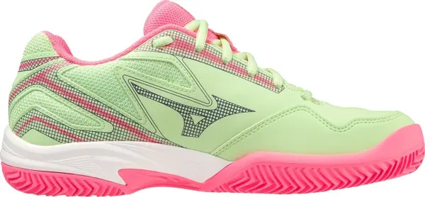 Кроссовки теннисные женские Mizuno BREAK SHOT 4 PADEL светло-зелено-розовые 61GB2336-60