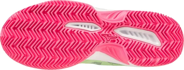 Кроссовки теннисные женские Mizuno BREAK SHOT 4 PADEL светло-зелено-розовые 61GB2336-60