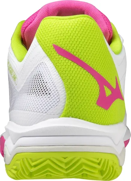 Кросівки тенісні жіночі Mizuno WAVE EXCEED LIGHT PADEL біло-рожево-лаймові 61GB2223-66