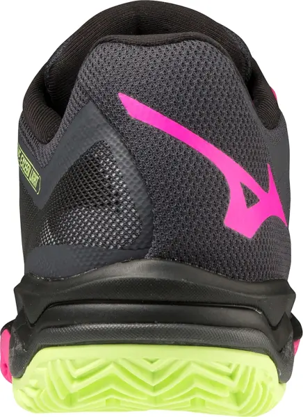 Кросівки тенісні жіночі Mizuno WAVE EXCEED LIGHT PADEL чорно-рожево-лаймові 61GB2223-07