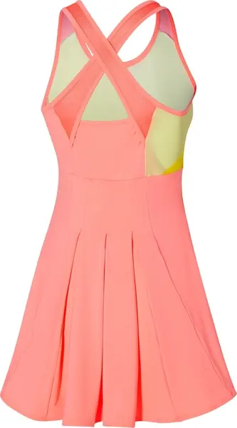 Сукня для тенісу жіноча Mizuno RELEASE DRESS коралово-оранжево-лаймова 62GHA700-53