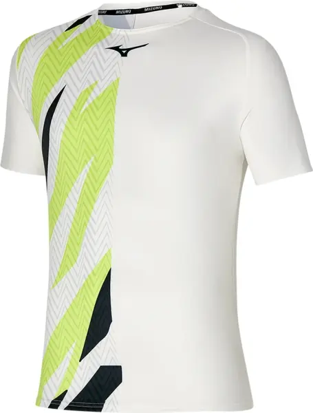 Футболка Mizuno SHADOW GRAPHIC TEE біло-салатово-чорна 62GA2002-01
