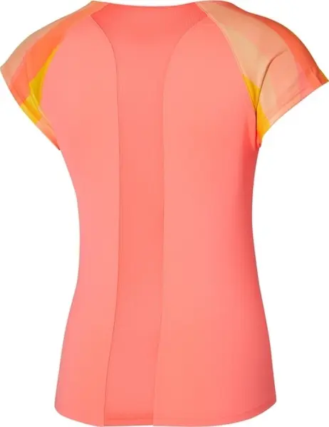 Футболка для тенісу жіноча Mizuno RELEASE PRINTED TEE коралово-жовтогаряча 62GАA700-53