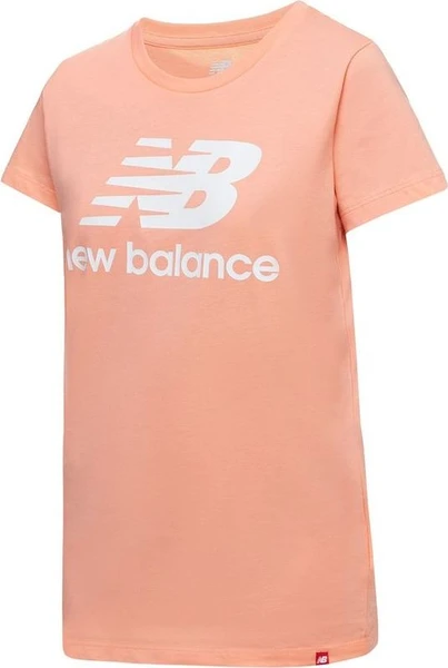 Футболка женская New Balance Essentials Stacked Logo оранжевая WT91546PPI