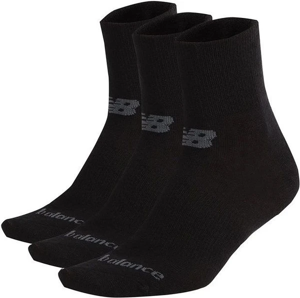 Носки New Balance Prf Cotton Flat Knit Ankle черные 3 пары LAS95233BK
