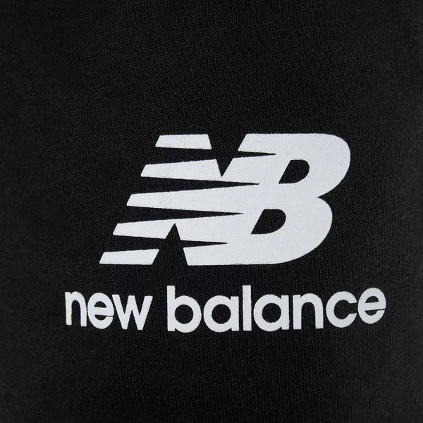 Штаны спортивные New Balance NB Ess Stacked Logo черные MP03558BK