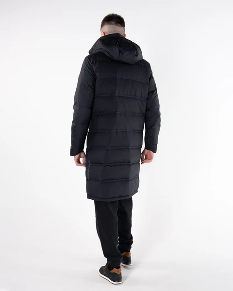 Куртка зимняя New Balance Bench Long Down черная MJ131057BK