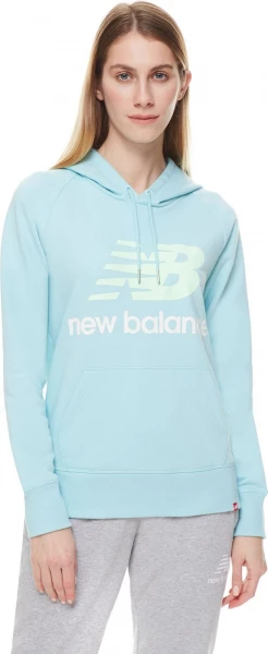 Худи женское New Balance NB Essentials Pullover бирюзовое WT03550SRF