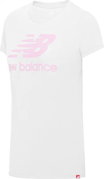 Футболка женская New Balance NB Essentials Stacked Logo белая WT91546SST