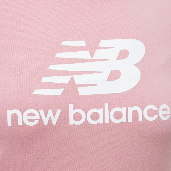 Футболка жіноча New Balance ESSENTIALS STACKED LOGO рожева WT31546HAO