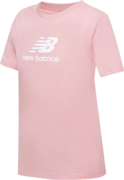 Футболка подростковая New Balance ESSENTIALS STACKED LOGO JERSEY розовая YT31541HAO